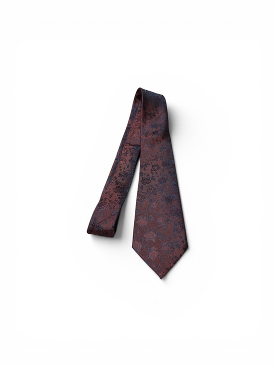 Other - Men's Floral Jacquard Tie - Burgundy